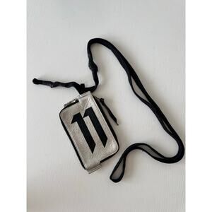 11 By Boris Bidjan Saberi Silver Crossbody Wallet Pouch Bag